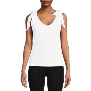 NWT French Connection Women's Bow Shoulder Tank White XL